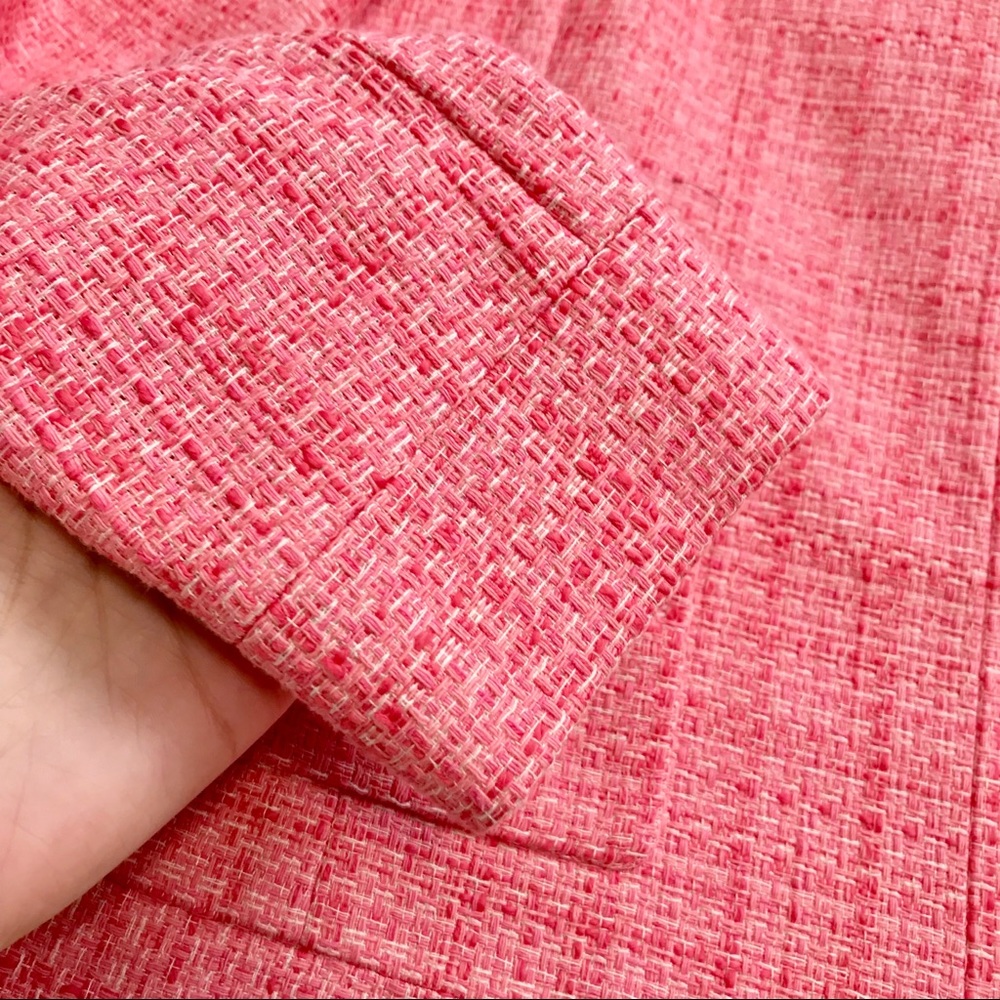 NWT Karl Lagerfeld Tweed Jacket Blazer Pink - Picture 6 of 8